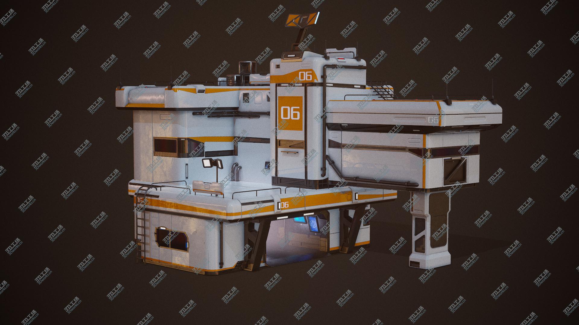 images/goods_img/202105073/3D Interplanetary Modular Sci-Fi Facility With The Drone Bay/3.jpg